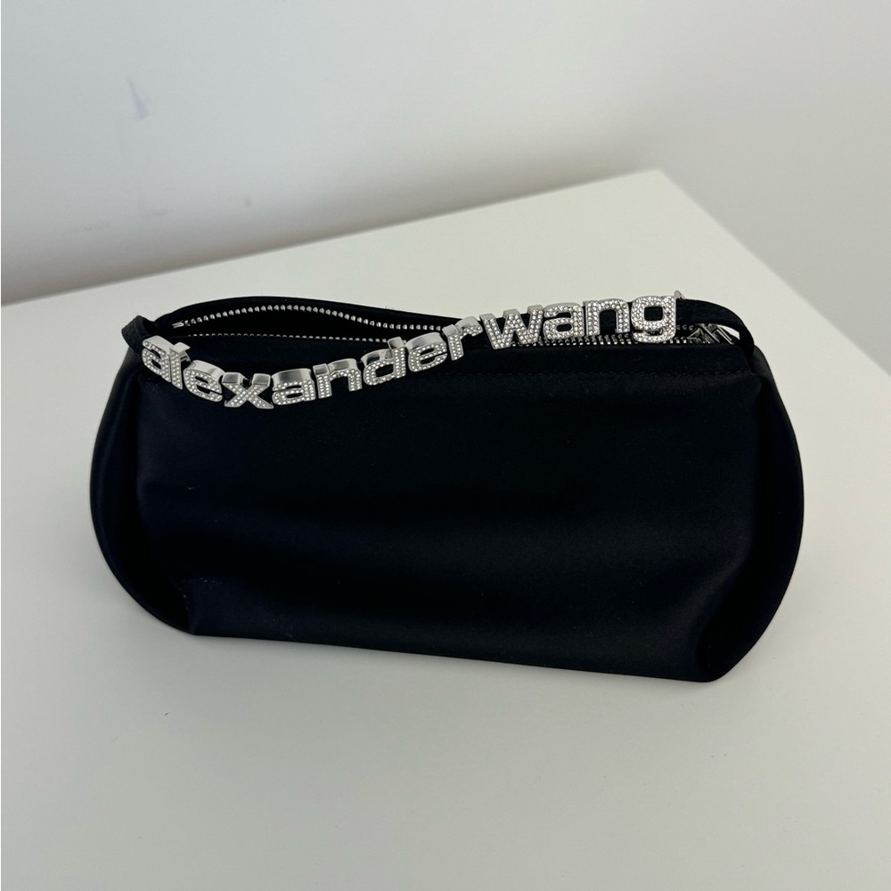 ALEXANDER WANG - mini bag 
Satin Crystal Micro Marquess Bag Black
